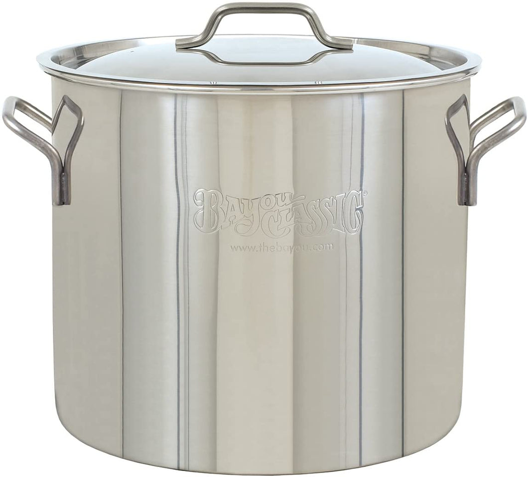 Bayou Classic Steel Bayou Stainless Brew Kettle, 40 Quart