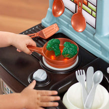 Load image into Gallery viewer, Step2 Best Chefs Kitchen Playset | Kids Play Kitchen with 25-Pc Toy Accessories Set, Real Lights &amp; Sounds, Multicolor