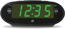 Load image into Gallery viewer, GPX C303B Dual Alarm Clock AM/FM Radio with Time Zone/Daylight Savings Control (Black)