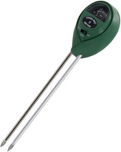 Load image into Gallery viewer, Hydro Crunch 3-in-1 Soil pH Light Moisture Meter Plant Soil Acidity Tester for Gardening Farm Lawn Indoor Outdoor Planting with Easy Reading