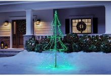 Load image into Gallery viewer, Home Accents Holiday 6 ft Green Twinkling Mini LED Tube Silhouette Tree