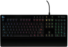 Load image into Gallery viewer, Logitech G213 Gaming Keyboard with Dedicated Media Controls, 16.8 Million Lighting Colors Backlit Keys, Spill-Resistant and Durable Design, Black
