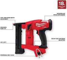 Load image into Gallery viewer, Milwaukee 2749-20 M18 FUEL Lithium-Ion 18 Gauge 1/4 in. Cordless Narrow Crown Stapler (Tool Only)