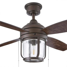 Load image into Gallery viewer, Northampton 52 in. LED Indoor/Outdoor Espresso Bronze Ceiling Fan with Light