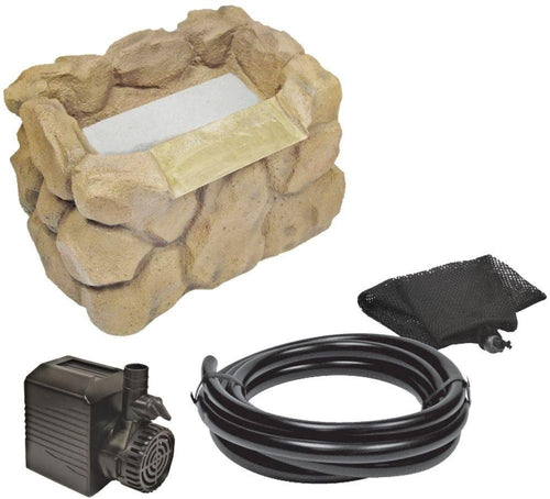 Beckett WFK8S Stone Look Waterfall Kit with Pump, 7