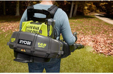 Load image into Gallery viewer, Ryobi RY40440 40 Volt 145 MPH 625 CFM Cordless Brushless Variable Speed Backpack Leaf Blower with Lithium-Ion Battery and Charge Kit