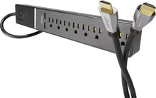 Load image into Gallery viewer, Rocketfish Connect &amp; Protect Surge Protector 4K UHD 7-Outlet 2-USB RF-HTB517