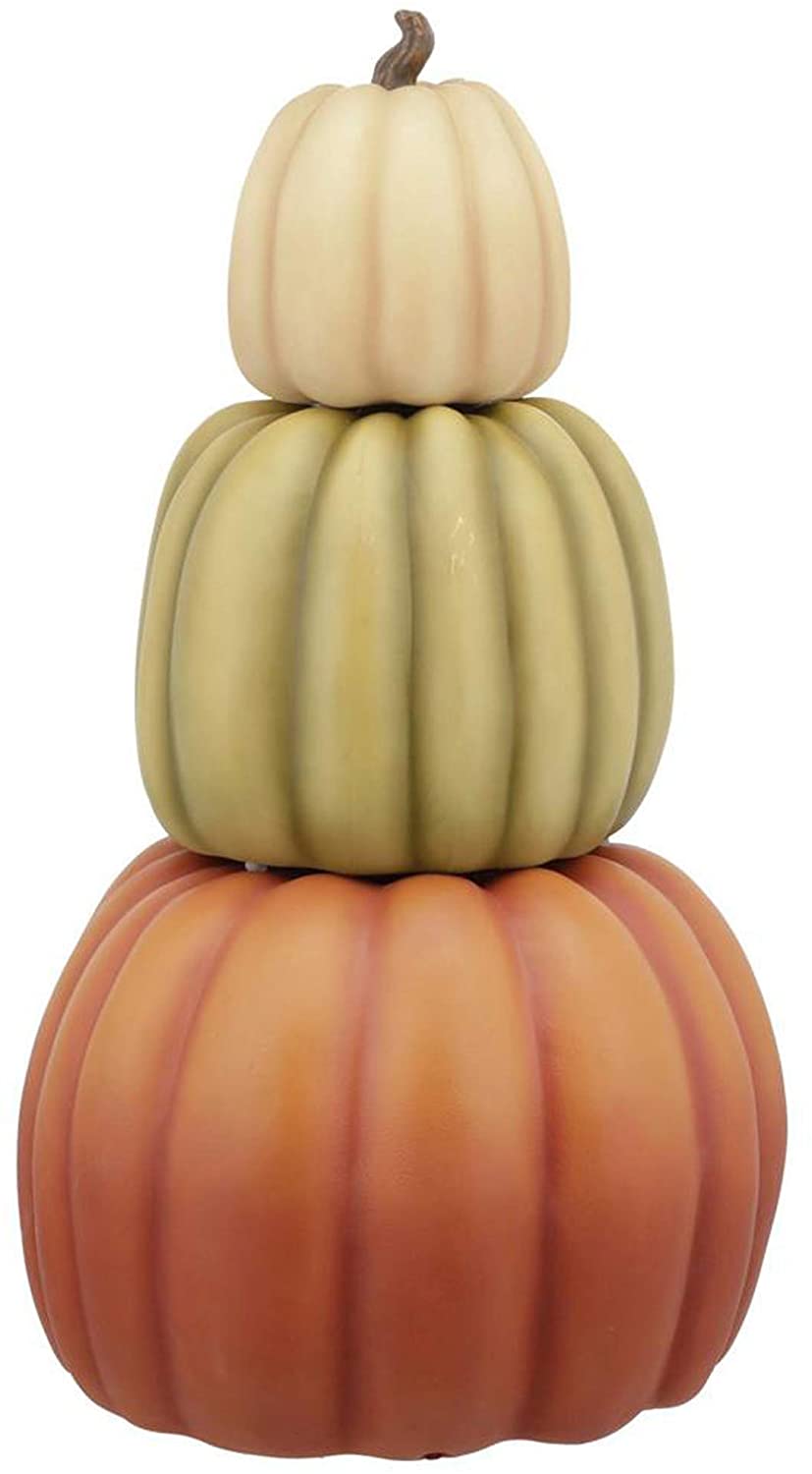 ACCENTHOME 26.5 in. Harvest Stacked Pumpkins-Heirloom