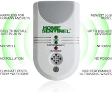 Load image into Gallery viewer, Home Sentinel 5 in 1- Rodents Pest Control Insect and Rodent Repeller - Ultrasonic, Electromagnetic Repeller with Ionizer and Automatic Night Light