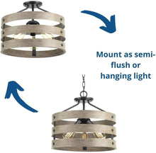 Load image into Gallery viewer, Progress Lighting P350049-143 Gulliver Three-Light Semi-Flush Convertible