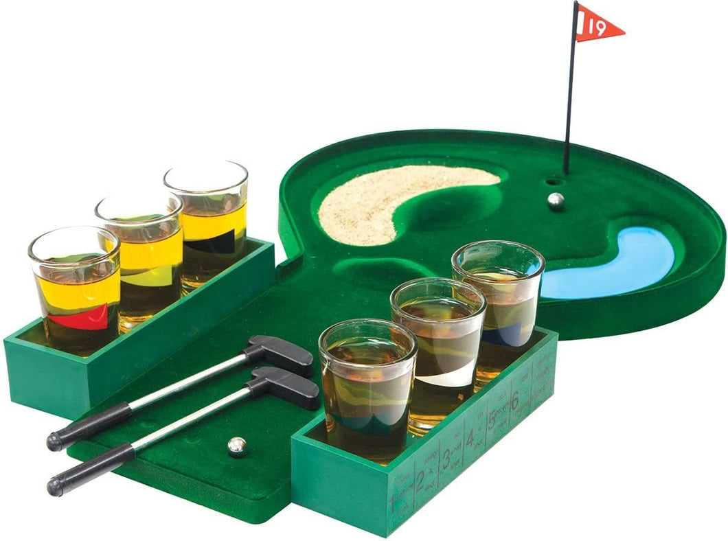 Home Essentials & Beyond Funville Golf Shot Glass Set, Clear