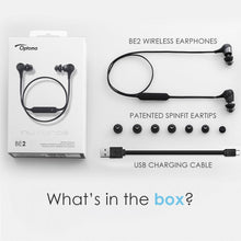 Load image into Gallery viewer, Optoma NuForce BE2 Wireless Bluetooth Earphones with Patented SpinFit eartips, 10h Battery, Microphone, AAC Support for iPhone
