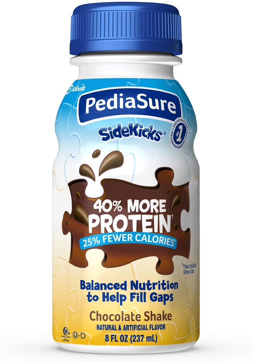 Pediasure SideKicks High Protein Nutrition Shake for Kids, Chocolate, 8 Fl Oz (Pack of 6)