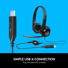 Load image into Gallery viewer, Logitech H390 USB Headset with Noise-Cancelling Mic