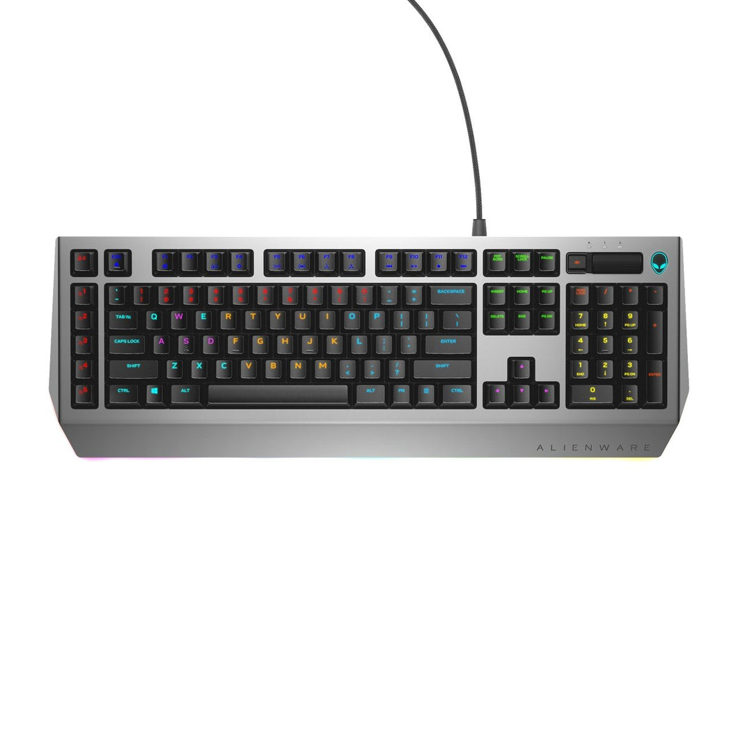 Dell Alienware Pro Gaming Mechanical Keyboard AW768 - AlienFX 16.8M RGB 13 zone-based Lighting - 15 programmable macro key functions
