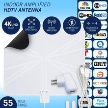 Load image into Gallery viewer, Winegard FL5500A FlatWave Amped Digital HD Indoor Amplified TV Antenna (4K Ready / ATSC 3.0 Ready / High-VHF / UHF), 50 Mile Long Range