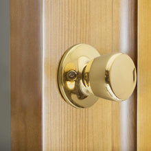 Load image into Gallery viewer, Design House 728287 Terrace Reversible Dummy Door Knob, Polished Brass Finish, 1
