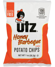 Load image into Gallery viewer, Utz Potato Chips, Honey Barbeque – 1 oz. Bags (60 Count) – Crispy Potato Chips Made from Fresh Potatoes, Crunchy Individual Snacks to Go, Cholesterol Free, Trans-Fat Free, Gluten Free Snacks