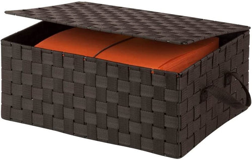 Honey-Can-Do Hinged-Lid Woven Storage Box, 12