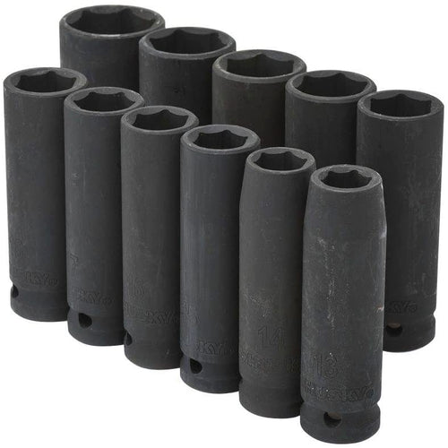 Husky 1/2 in. Drive Metric Deep Impact Socket Set (11-Piece)