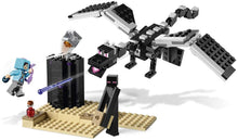 Load image into Gallery viewer, LEGO Minecraft The End Battle 21151 Ender Dragon Building Kit includes Dragon Slayer and Enderman Toy Figures for Dragon Fighting Adventures (222 Pieces)