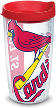 Load image into Gallery viewer, Tervis "MLB Stl Cardinals Col" Tumbler with Red Lid, 16 oz, Clear