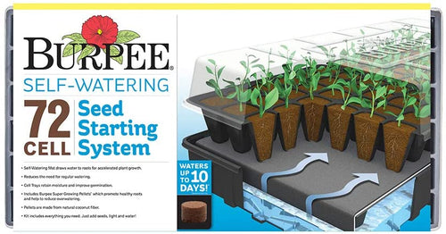 Burpee 72 Cell Self-Watering Seed Starting Kit, 72 Cell Black