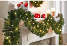 Load image into Gallery viewer, Home Accents Holiday 18 ft. Pre-Lit Artificial Kingston Christmas Garland with 280 Tips and 70 Clear Lights