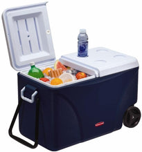 Load image into Gallery viewer, Rubbermaid DuraChill Wheeled 5-Day Cooler, 75 Quarts, Blue 1836574