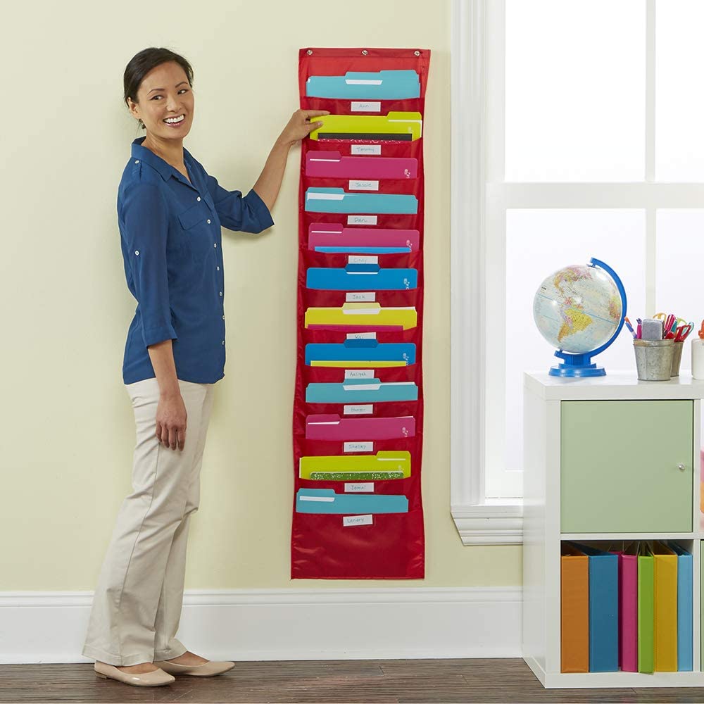Educational Insights Space Place Pocket Chart Classroom or Homeschool Storage, Teacher & Parent Organization Center