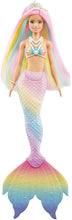 Load image into Gallery viewer, Barbie Dreamtopia Rainbow Magic Mermaid Doll with Rainbow Hair and Water-Activated Color Change Feature, Gift for 3 to 7 Year Olds