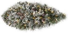 Load image into Gallery viewer, Home Accents Holiday 36 in. Sparkling Amelia Pine Battery Operated Pre-lit Artificial Christmas Door Swag with 50 Warm White Micro-Dot Lights