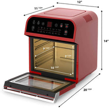 Load image into Gallery viewer, GoWISE USA Deluxe 12.7-Quarts 15-in-1 Electric Air Fryer Oven w/Rotisserie and Dehydrator + 50 Recipes