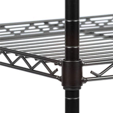 Load image into Gallery viewer, Sandusky MWS481872 4-Tier Mobile Wire Shelving Unit with 2" Nylon Casters, 4 Wire Shelves, Black