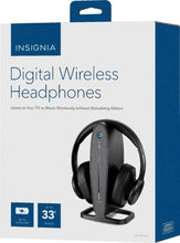 Load image into Gallery viewer, Insignia - NS-HAWHP2 RF Wireless Over-The-Ear Headphones - Black