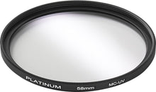 Load image into Gallery viewer, Platinum Series 58mm UV Lens Filter, Model: PT-MCUVF58, Clear
