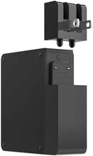 Load image into Gallery viewer, powerstation hub - Portable Battery hub with Foldable AC Power prongs - Compatible with Qi-Enabled Devices, Smartphones, Tablets, and Other USB Devices - Black