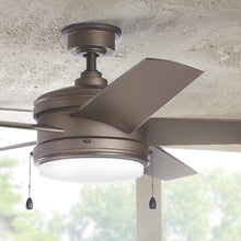 Load image into Gallery viewer, Portwood 60 in. LED Espresso Bronze Ceiling Fan and WiFi Remote Control works with Google and Alexa