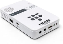 Load image into Gallery viewer, AAXA Technologies KP-101-01 AAXA LED Pico Micro Video Projector - Pocket Size Portable Mobile Mini Projector with mini-HDMI, built-in Media Player &amp; Speakers, 3.5mm Aux Out, Micro SD/USB readers and 80 Min Lithium-Ion Battery