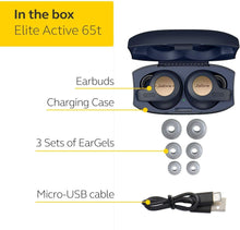 Load image into Gallery viewer, Jabra Elite Active 65t - Black True Wireless Sport Earbuds Black
