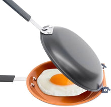 Load image into Gallery viewer, Gotham Steel Double Pan – Nonstick Copper Easy to Flip Pan with Rubber Grip Handles for Fluffy Pancakes, Perfect Omelets, Frittatas, French Toast and More! Dishwasher Safe
