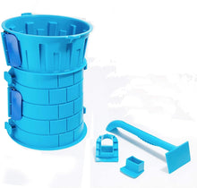Load image into Gallery viewer, Create A Castle - Sand or Snow Castle Mold Set - 5 Piece Basic Plus Building Set with Multipurpose Tool, Battlement, and Window Mold, 1 Mesh Backpack for Easy Storage and Cleaning - for Kids &amp; Adults