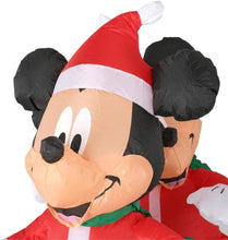 Load image into Gallery viewer, 5 ft. Airblown Lighted Mickey and Minnie&#39;s Sled Scene Holiday Christmas decoration