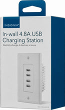 Load image into Gallery viewer, Insignia 4.8A 4-Port USB Charger Wall Outlet - White - Model: NS-HW42A018