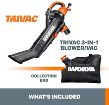 Load image into Gallery viewer, Worx WG505 3-in-1 Blower/Mulcher/Vacuum, 9" x 15" x 20"
