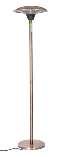 Fire Sense Frisco Brushed Copper Colored Halogen Patio Heater