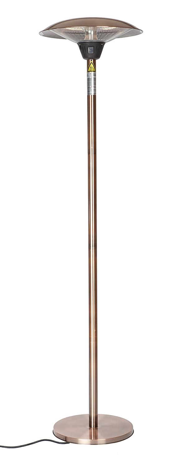 Fire Sense Frisco Brushed Copper Colored Halogen Patio Heater