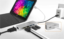 Load image into Gallery viewer, j5create USB 3.0 Hub with HDMI, VGA, RJ45 Gigabit Ethernet, 2 USB 3.1 Type-A Ports - High Speed Data Transfer Adapter for Mac, Windows, Desktop PC - Supports Up to 2K Resolution