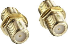 Load image into Gallery viewer, Rocketfish Coaxial Cable Couplers (2-Pack) (RF-G1310) Gold - New