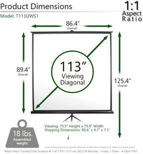 Load image into Gallery viewer, Elite Screens Tripod Series, Adjustable Multi Aspect Ratio Portable Indoor Outdoor Projector Screen